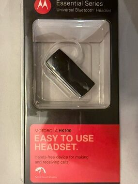 Motorola HK100 Essential Series Universal Bluetooth Headset New